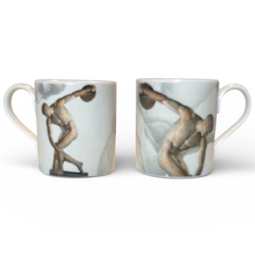 Artistic Male Nude Sculpture Bone China Mugs- Discobolus (Listing 2 of 3)